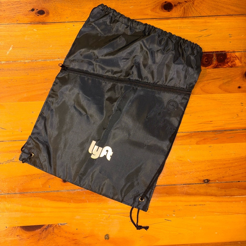 Black Drawstring Bag with Lyft Logo Never been used